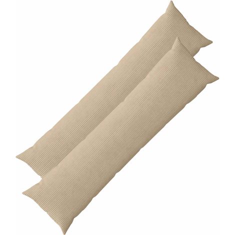 Housse de coussin 2 pcs HEERLEN Taupe 40 x 145 cm vidaXL
