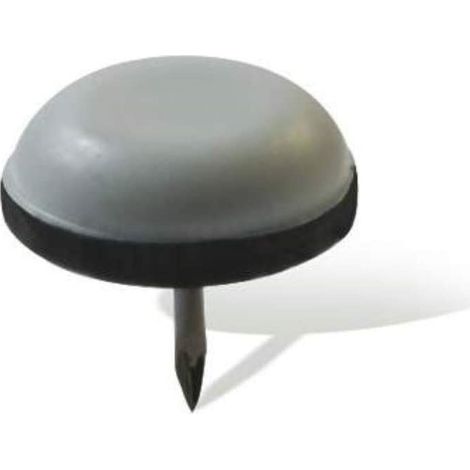 MASIDEF - 8 PEZZI - SCIVOLI PTFE CON CHIODO Ø30MM - COLORE GRIGIO