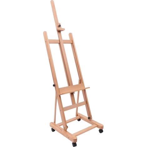 Chevalet de peinture, hauteur réglable, cadre en bois robuste, Couleur du bois (1/2)