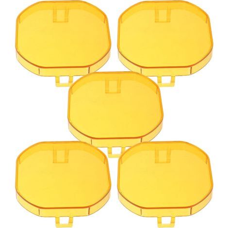 Covers for Square LED Lights 7 6x7 6 cm 5 Pieces Yellow Lens (1/5)