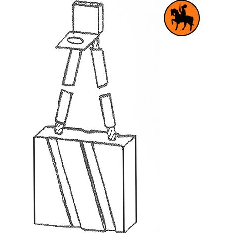 Ensemble de 4 balais de charbon STEINBOCK 01010301 10x32x32mm