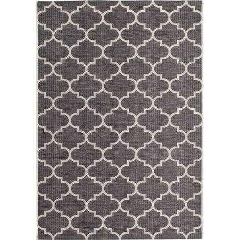 Tapis Tissé à Poils Courts "Batu" Gris 160 x 230 cm (1/4)