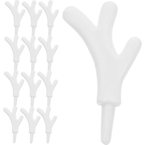 Lot de 100 Serrage-têtes Cerf en Plastique Blanc, Légers et Faciles à Utiliser, Accessoires Créatifs pour Bandeau DIY et Fêtes d'halloween (1/5)