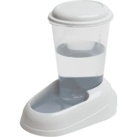 FERPLAST Distributeur d'eau Nadir 3L en plastique - 29,2x20,2x28,8cm - Blanc - Chien et chat (1/2)