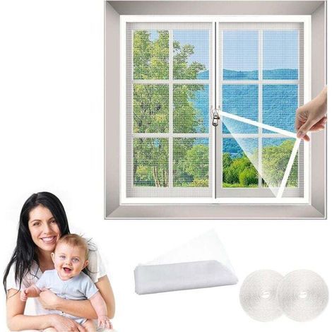 Ulisem Window Mosquito Net 50 x 120 cm (W x H) to prevent insects from entering, mosquito net for windows, DIY window mosquito net, mosquito net, mosquito net, window screen (1/4)