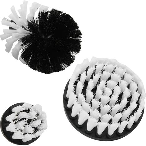 Lot de 3 brosses pour perceuse - Nettoyage puissant carrelage, sanitaires, joints