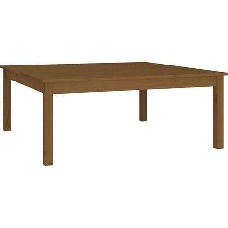 Maison Exclusive - Table basse Marron miel 100x100x40 cm Bois massif de pin (1/5)