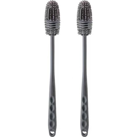Brosse à biberons, brosse à vaisselle, brosse de nettoyage à tête en silicone, brosse de nettoyage pour bouteilles, adaptée aux bouteilles de cuisine et aux brosses en verre-AquaForge (1/5)