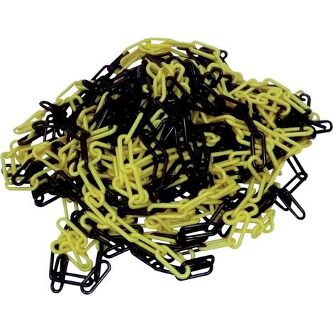 Chane de barrage en plastique 6 mm, jaune/noir