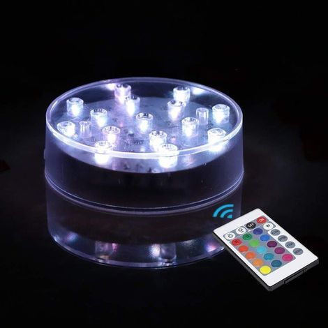 Vasenbeleuchtung – 10 cm x 10 cm – 15 LEDs – Batteriebetrieben (AA) – Für Tischdekoration, Gestecke und Eisskulpturen (1/5)