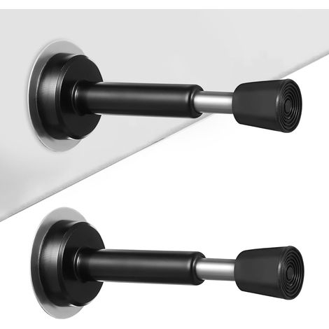2pièces Butoirs de Porte Muraux Noirs Butoirs Anti-claquement Adhésifs Protections Murales pour Poignée de Porte (1/5)