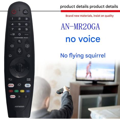 Universelle Fernbedienung für LG-Fernseher mit Netflix- und Prime Video-Direktwahl, kompatibel mit AN-MR20GA, keine Programmierung erforderlich. (1/4)