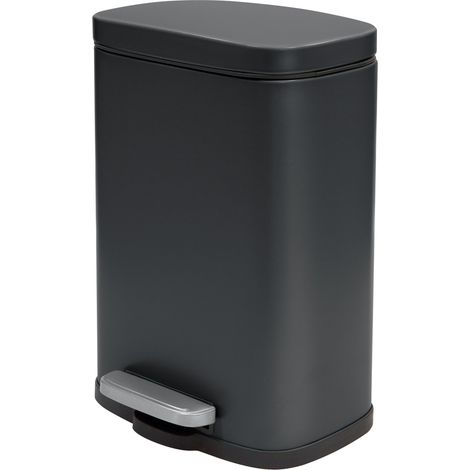 Papelera con pedal Acero AKIRA 5L Negro mate Spirella