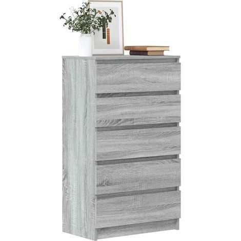 Schubladenschrank Grau Sonoma 60x36x103 cm Holzwerkstoff