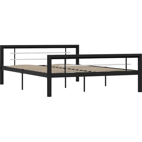 Maison Exclusive - Estructura de cama sin colchón metal blanco y (1/5)
