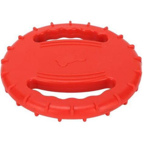 Disque volant pour chien, flexible et couineur, à 2 faces creuses, pour l'entraînement des grands chiens