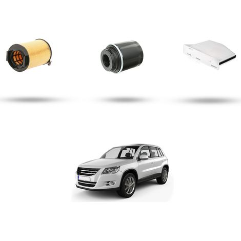 Kit tagliando 3 filtri compatibile con VW Tiguan I (5n) 1.4 TSI 90kw Dal 2010 (1/5)