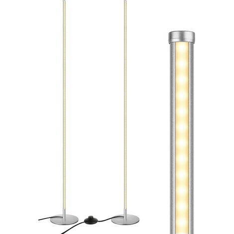 EDISHINE Lámpara LED de pie con intensidad variable continua, 3000K luz blanca cálida, lámpara de pie de esquina con interruptor de pie, lámpara de ambiente moderno para dormitorio, sala de estar,Oro,