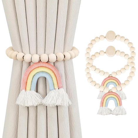 CCYKXA magnetische Gardinenhalter, Regenbogen-Gardinenhalter, Gardinenseil-Raffhalter, für die Fensterdekoration in Zuhause, Büro und Hotel