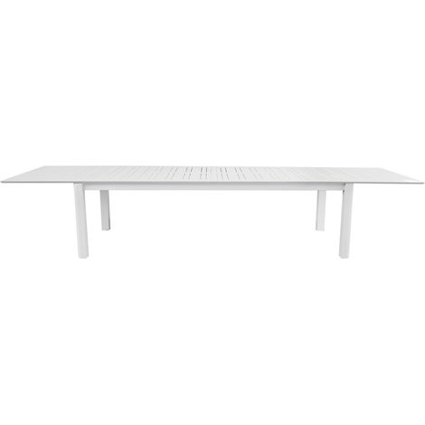 Moia Greenwood Tavolo Santorini Allungabile 265/330/398x110 Cm Alluminio Bianco – Tavolo Outdoor Design Moderno Estensibile