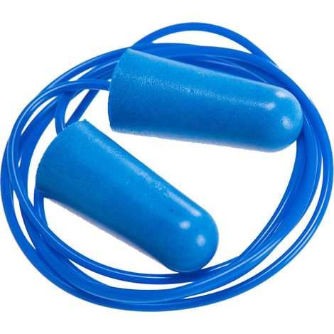 Erkennbarer Schaumstoffverschluss mit Kordel (200 Paare) – Blau – Portwest