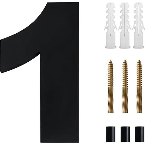 Numéros de maison résidentiels 3D, hauteur 20 cm, Arialblack (1/5)