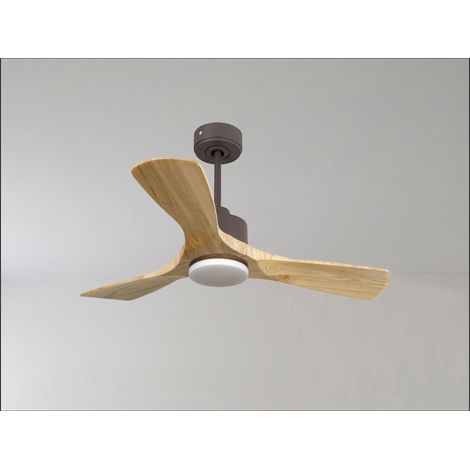 Ouray de Klassfan - Ventilateur de plafond et destratificateur moteur DC Chrome pales bois blanc 25 à 40 m² OurayDC3P7Wi132 (1/5)