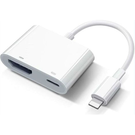 Adaptador AV digital Lightning de Apple Adaptador Lightning a HDMI con certificación Apple MFi Conector de cable HDMI 1080P Sincronización de pantalla a TV/HDTV/monitor/proyector Compatible con iP (1/4)