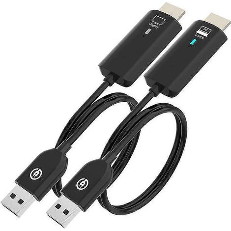 Adaptateur sans fil compatible avec les appareils photo, ordinateurs portables et téléviseurs (1080p, 60 Hz) : transmetteur et récepteur audio/vidéo. (1/5)