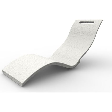 Lettino Chaise Longue Riscaldata da Esterno Giardino Seduta a Terra Arkema Serendipity Hybrida Bianca (1/5)