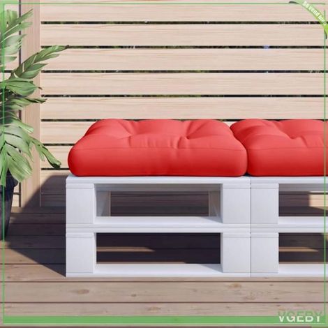 360453 Coussin de palette rouge 60x60x12 cm tissu (1/5)