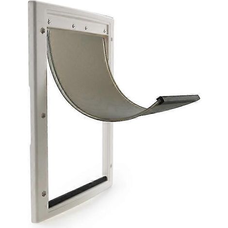 Porte pour chien et chat, taille moyenne, pour animaux jusqu'à [taille manquante], à peindre, installation facile à faire soi-même, panneau de fermeture inclus, installation possible sur portes ou mur (1/3)