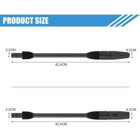 Lance Vario Power pour nettoyeurs haute pression Kärcher K2-K7 – 2 buses interchangeables – Angle de pulvérisation réglable de 0 à 60° – Plastique technique résistant (1/4)