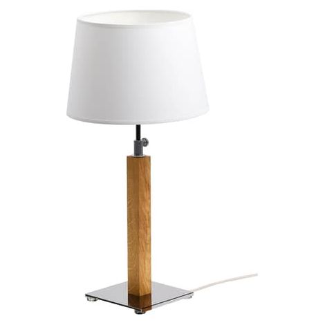 [GEBRAUCHT] B-Ware Aluminor Quatro Up Tischlampe Eiche Hell Chrom Tischlampe Nachttischlampe E27