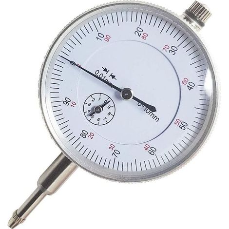 Comparateur centésimal professionnel, résolution de 0,01 mm pour base magnétique, 0-10 mm