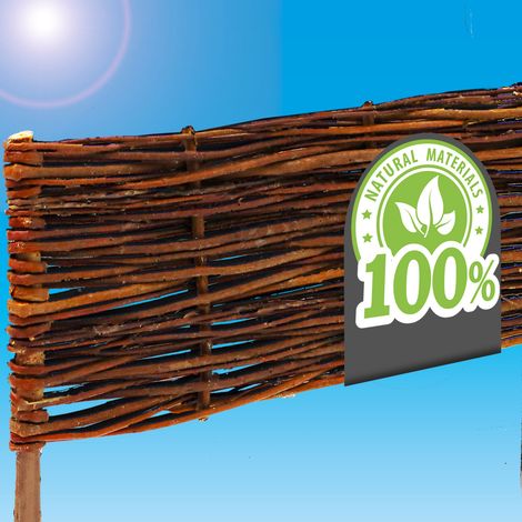 1 x Beeteinfassung Weide 100x30 - Beetbegrenzung Beetumrandung - Rasenkante Holz