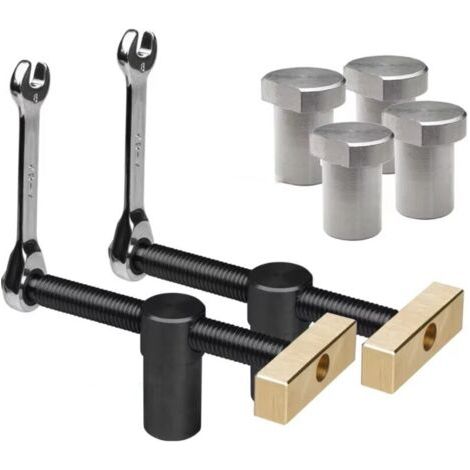 Pr Lot De 2 Pinces Etau De Table Menuisier , Serres-Joints Rapide Etabli , Clip De Bureau RéGlable Avec 4 Bench Dog , Etau Perceuse Colonne Outils Menuiserie (1/4)