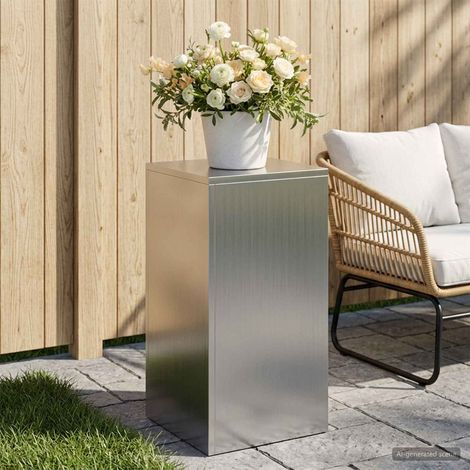 vidaXL Plant Stand Silver 30 x 30 x 60 cm Steel (1/5)
