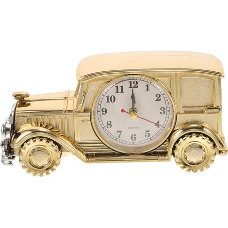Despertador analógico silencioso con diseño de coche retro, despertador de mesilla para dormitorio, residencia de estudiantes y oficina, ideal para niños y niñas.