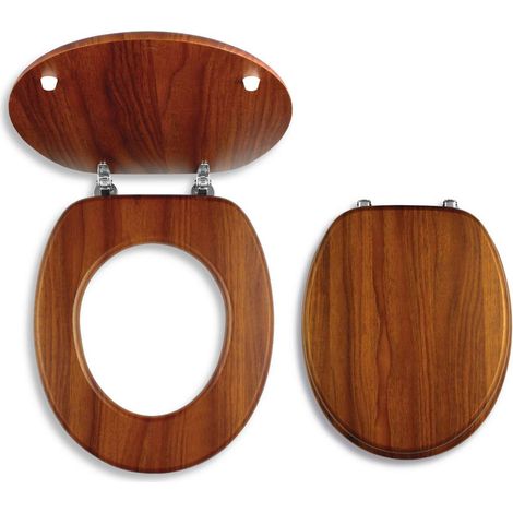 Novaservis Prestige - Asiento chapado en madera, roble oscuro WC/DUB2 (1/2)