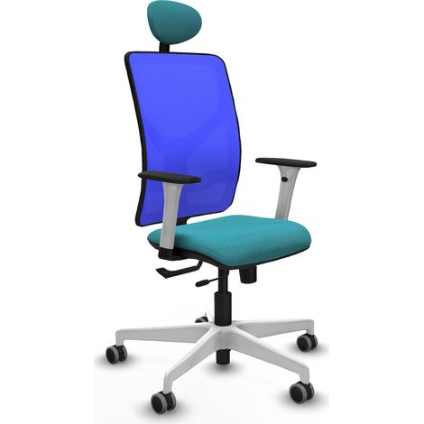 Silla de oficina piqueras y crespo Motilla azul turquesa malla (1/2)