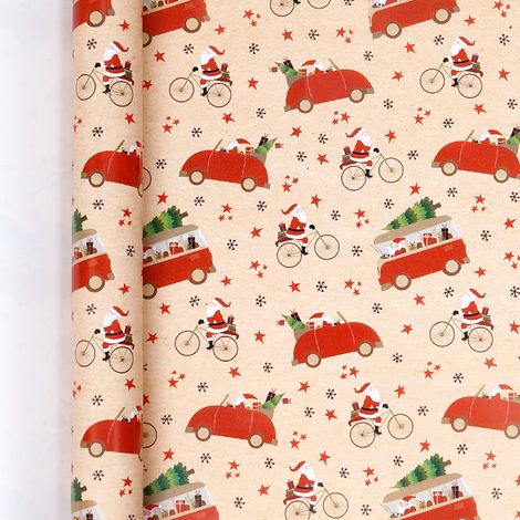 Rouleau extra-large de papier cadeau de Noël (70 cm de large x 8 m de long).