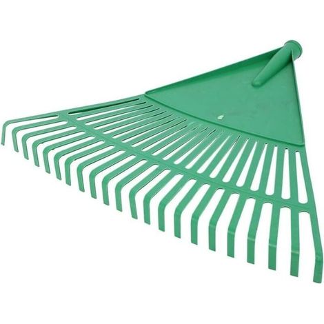 Balai à Feuilles en Plastique, Tête de Râteau Légère pour Nettoyage de Jardin, Entretien de Pelouse (Vert, 470mm) (1/4)