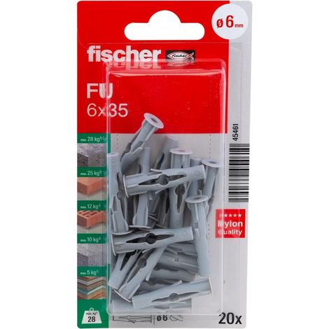 FISCHER 045461 Universaldübel FU 6 x 35, 20 Stk (1/5)