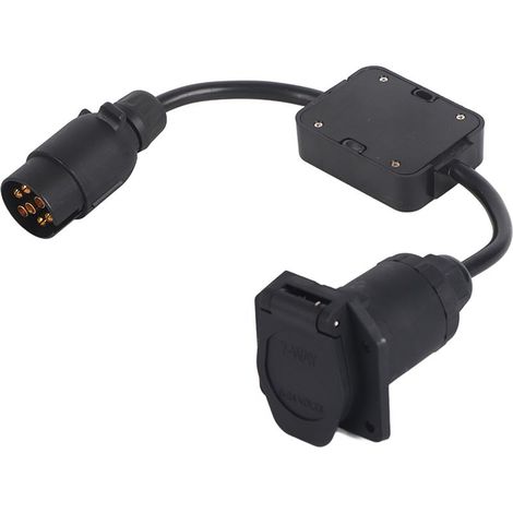 Adaptateur de Prise Remorque 7 Broches Européenne vers Américaine (1/5)