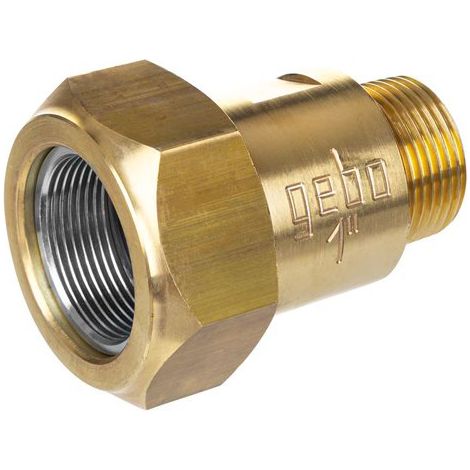 Gebo – Raccord à compression laiton – Filetage mâle 1/2'' x 18 mm – Pour canalisations acier – Température max 95°C – Transport d'eau