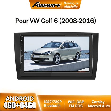 AWESAFE Autoradio Android 13 pour VW Golf 6 (2008-2016) 4Go+64Go avec 9'' Écran Tactile Carplay GPS WiFi Bluetooth Android Auto (1/5)
