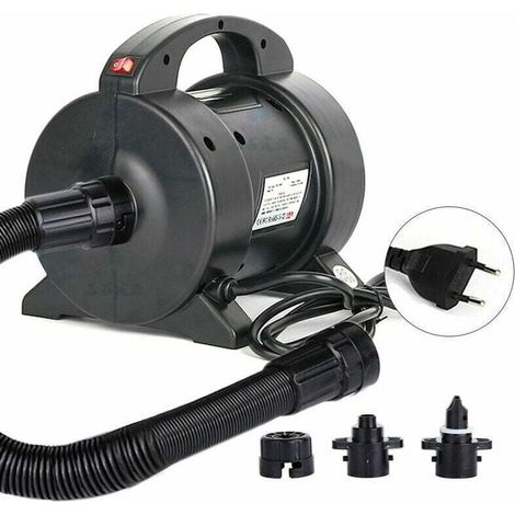 Pompe électrique portable de 1600W pour Matelas à Air - Pompe à Gonflage Rapide avec 2 Buses pour Lit Pneumatique, Matelas Gonflable, Bateau. (1/4)