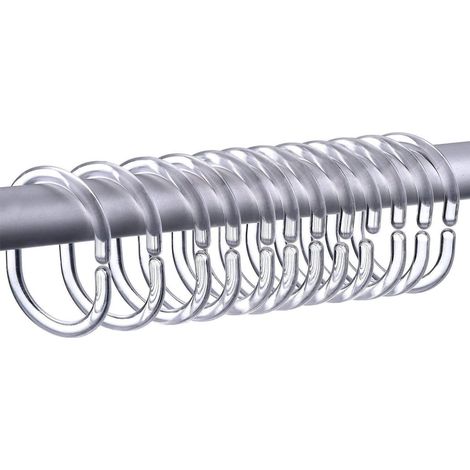 Jiajia AI, Lot de 24 Anneaux en pour Rideau de, Plastique pour jardin, terrasse et extérieur (1/4)