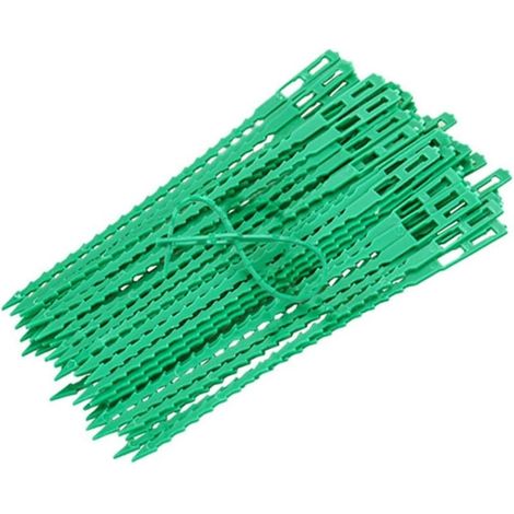 500 verstellbare, flexible Pflanzenbinder für den Garten, für Bäume, Sträucher und Kletterpflanzen (Grün, 17 cm) (1/4)
